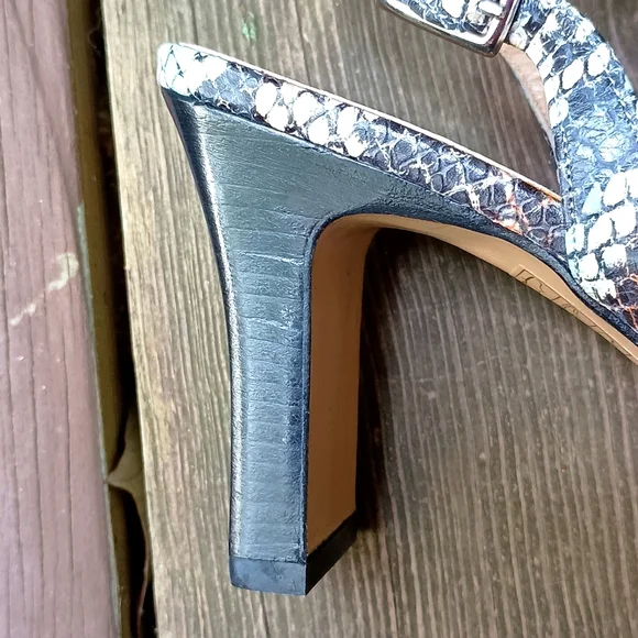 Halston Snakeskin Sandals - Picture 5 of 8